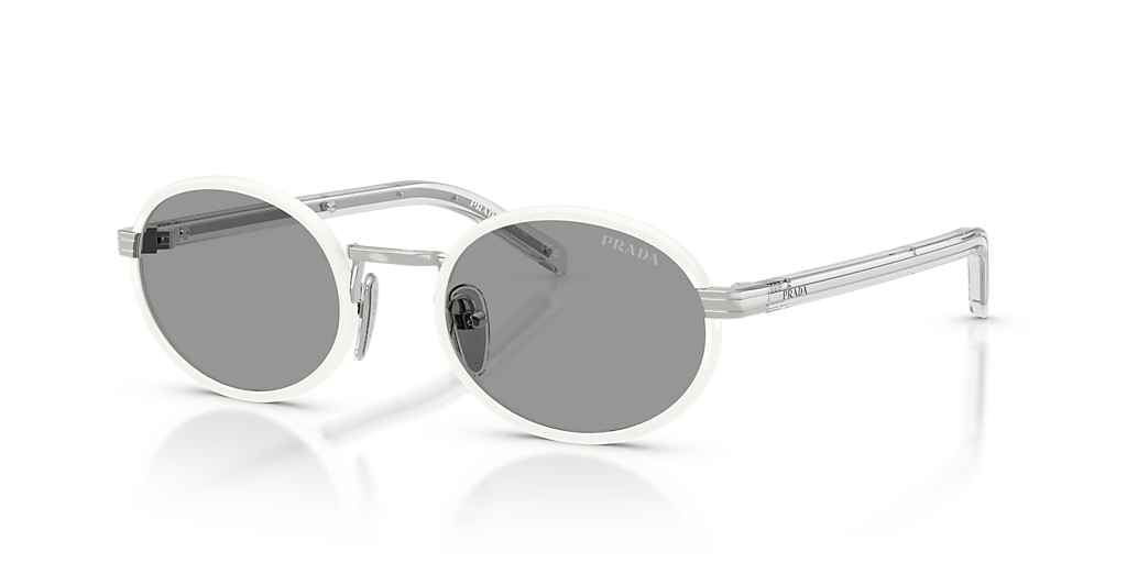 Prada PR B56S XS (52 - 20) with Grey lenses and White frame