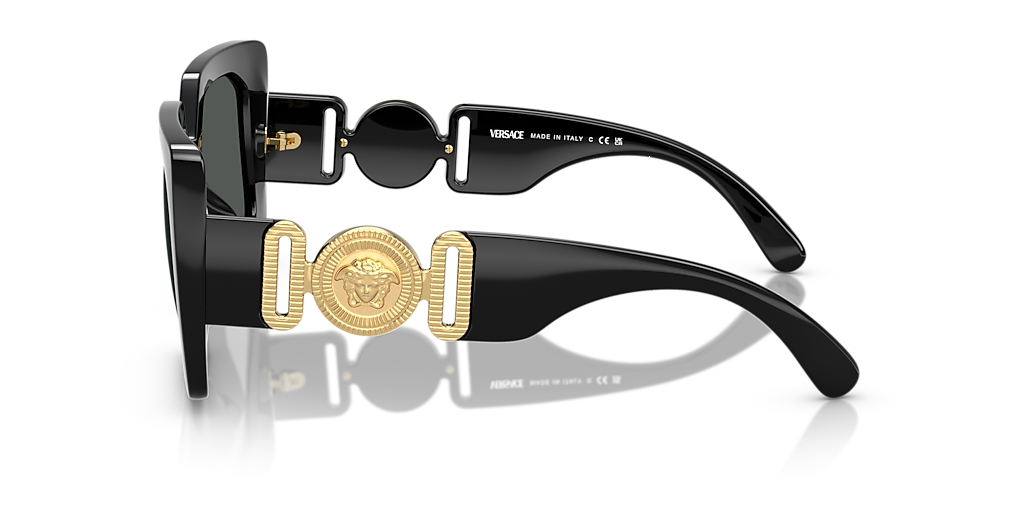 VERSACE VE4478U Black - Women Luxury Sunglasses, Dark Grey Lens