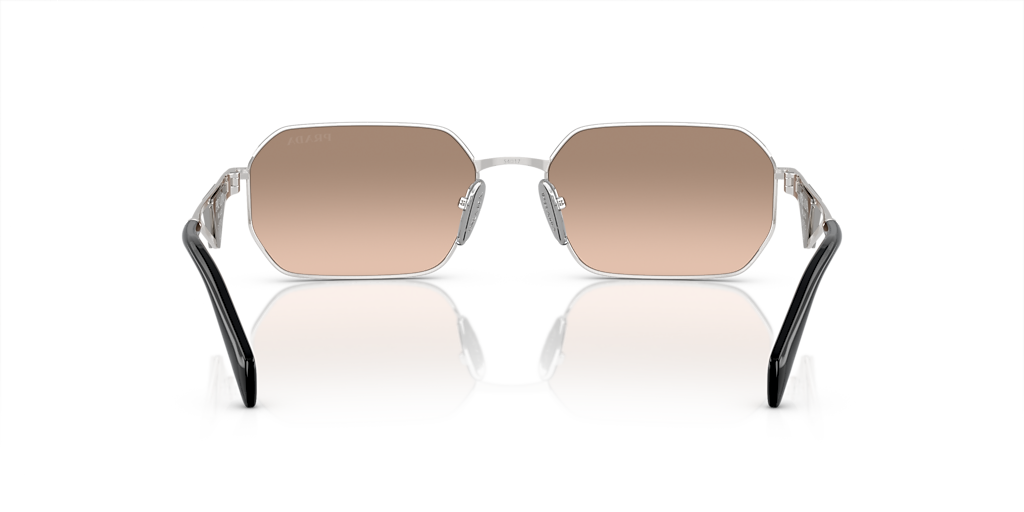 PRADA PR A51S Pale Gold - Women Luxury Sunglasses, Brown Mirror Silver Gradient Lens