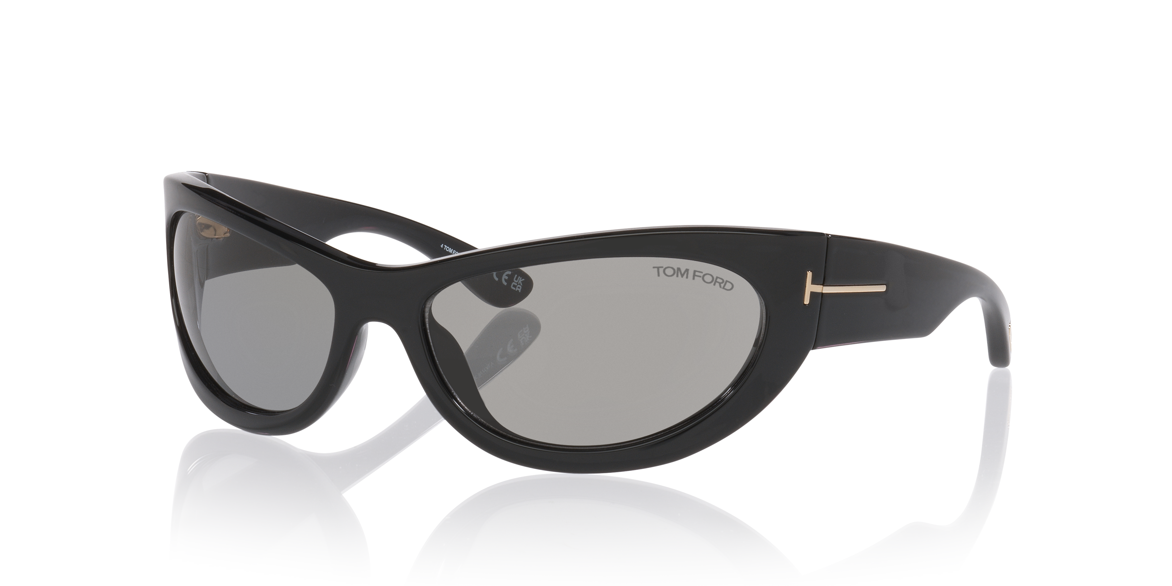Tom Ford Leona-02 XXL (62 - 17) with Grey lenses and Black frame