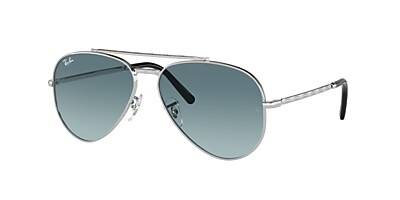 Ray-Ban RB3625 New Aviator 58 Silber/Braun & Gold Polarisiert 