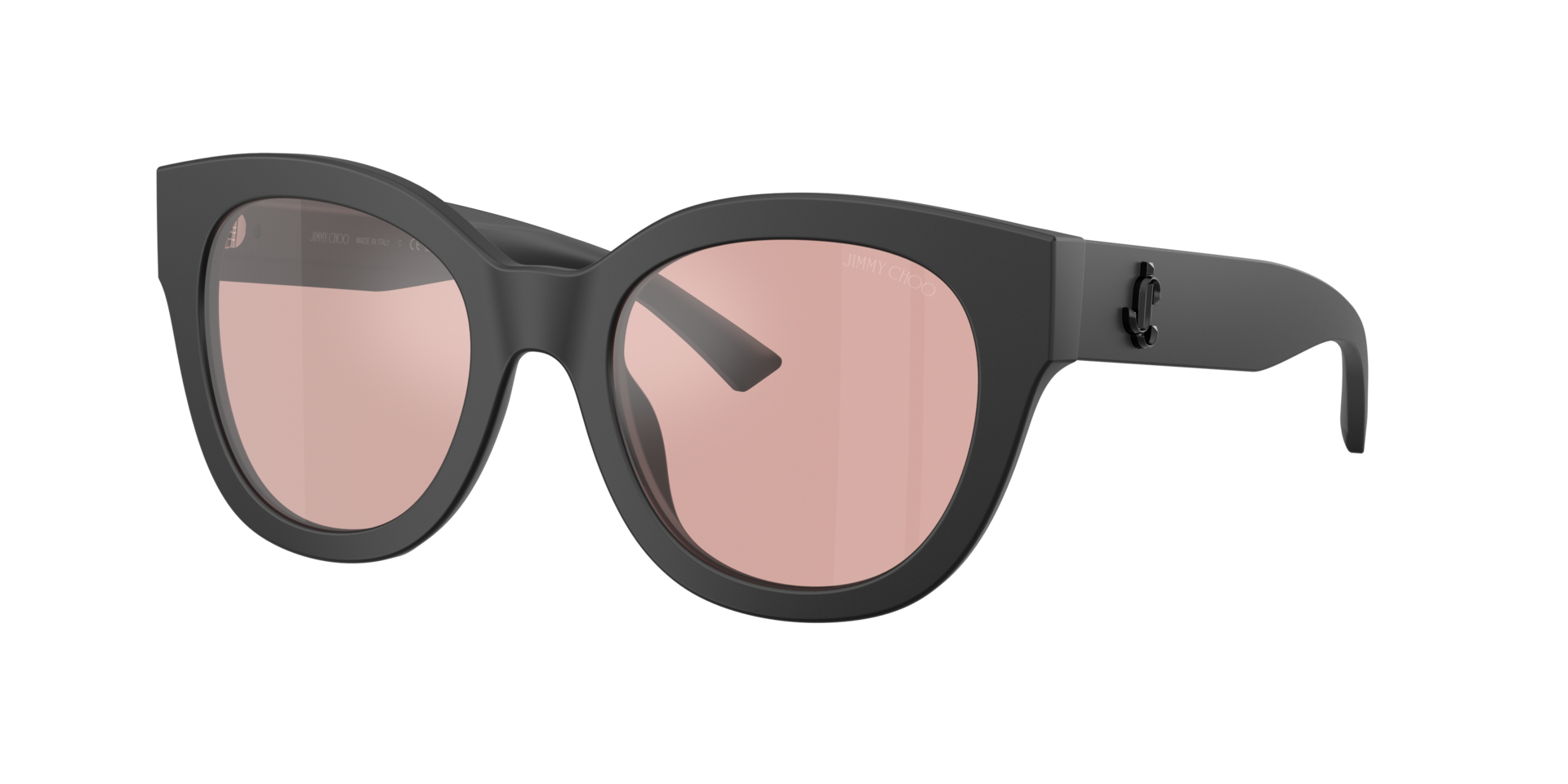 Jimmy Choo Woman Sunglass JC5053 -  Frame color: Matte Black, Lens color: Light Violet Flash Silver