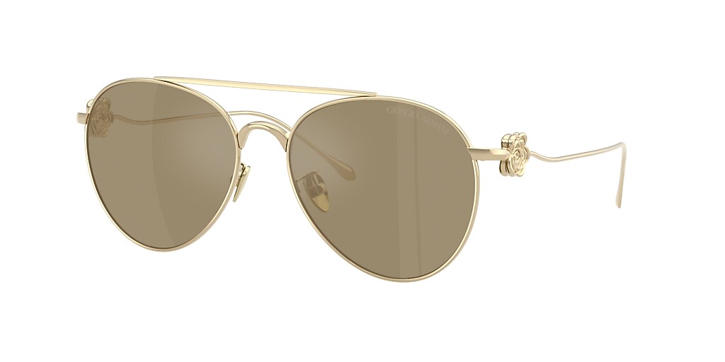 Armani AR6167 57 Clear Mirror Real Yellow Gold & Gold Plated