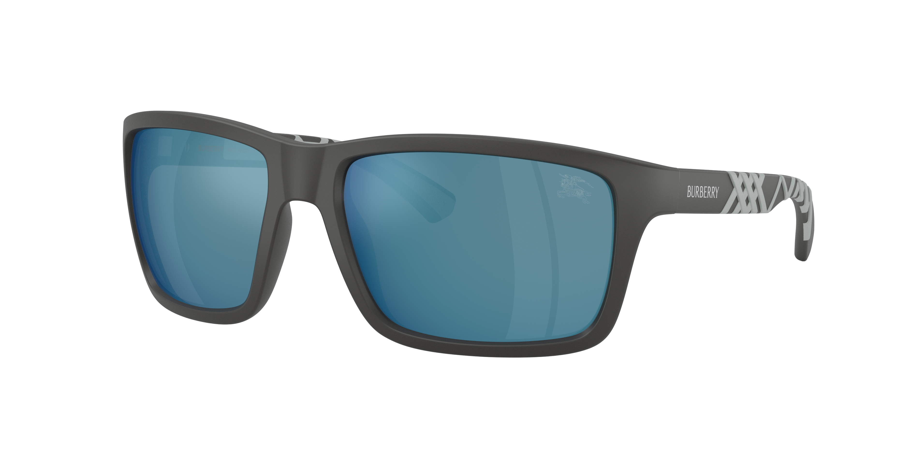 Burberry Man Sunglass BE4483 -  Frame color: Matte Grey, Lens color: Blu Specchio