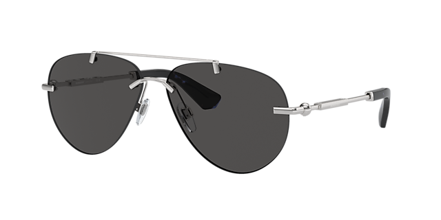 Burberry BE3151 60 Dark Grey & Silver Sunglasses | Sunglass Hut USA 