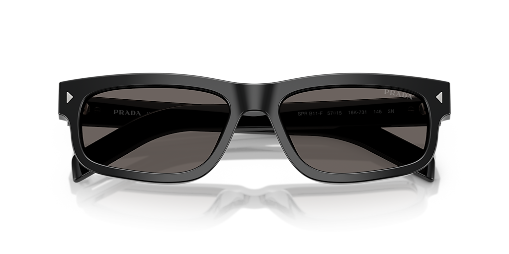 PRADA PR B11SF Black - Men Luxury Sunglasses, Dark Grey Lens