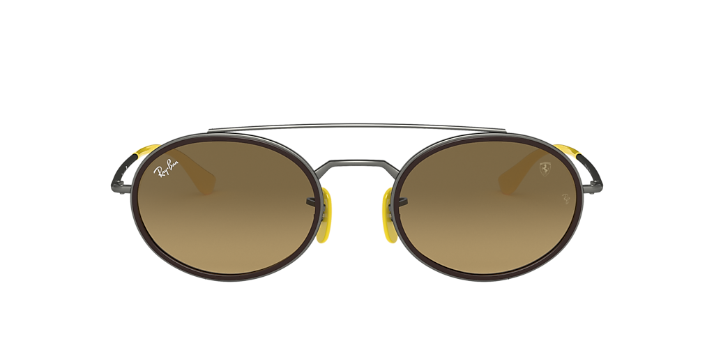 RAY-BAN RB3847M Scuderia Ferrari Collection Black - Unisex Sunglasses, G-15 Green Lens
