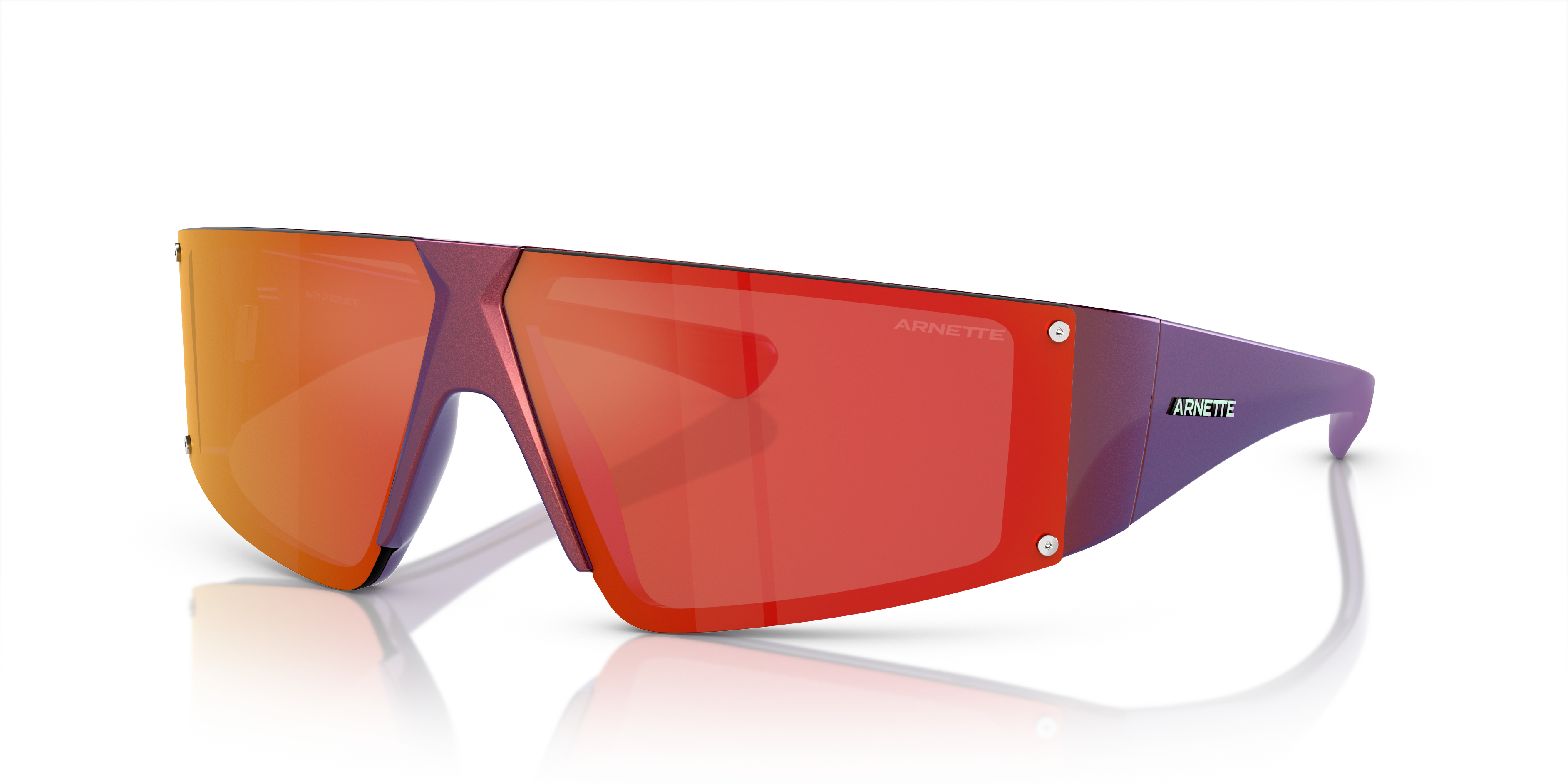 Arnette Men's AN4332 Saturnya Wrap Sunglasses, Alumina Silver/Dark Grey, 69 mm並行輸入 ARNETTE AN4332 Saturnya Alumina Burgundy - Men Sunglasses, Dark Grey Mirror  Red⁄Yellow Lens