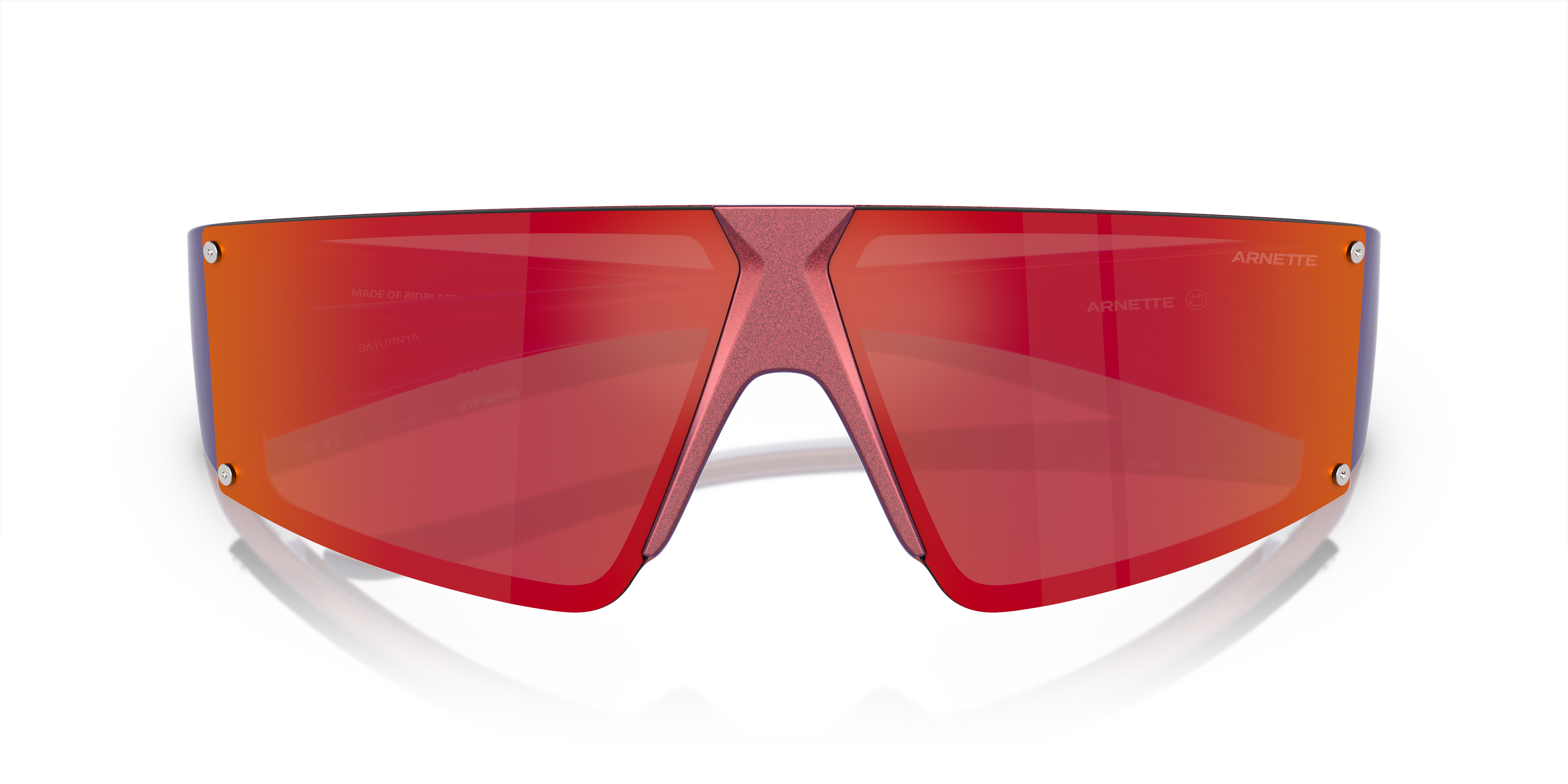 Arnette Men's AN4332 Saturnya Wrap Sunglasses, Alumina Silver/Dark Grey, 69 mm並行輸入 ARNETTE AN4332 Saturnya Alumina Burgundy - Men Sunglasses, Dark Grey Mirror  Red⁄Yellow Lens