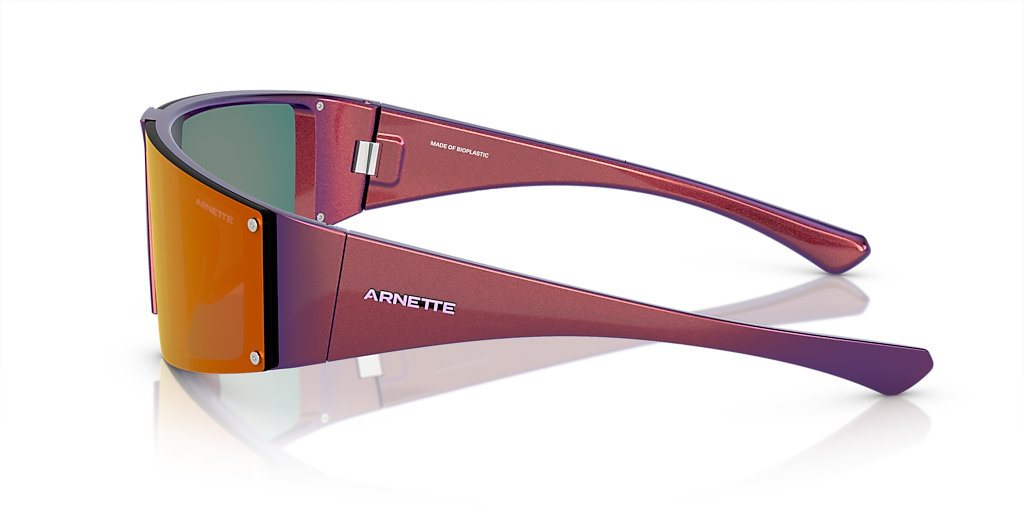 ARNETTE AN4332 Saturnya Alumina Burgundy - Men Sunglasses, Dark Grey Mirror Red/Yellow Lens