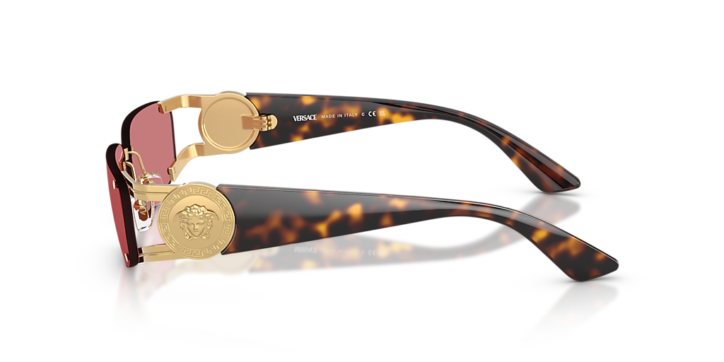 Versace VE2291 L (59 - 13) with Red lenses and Gold frame