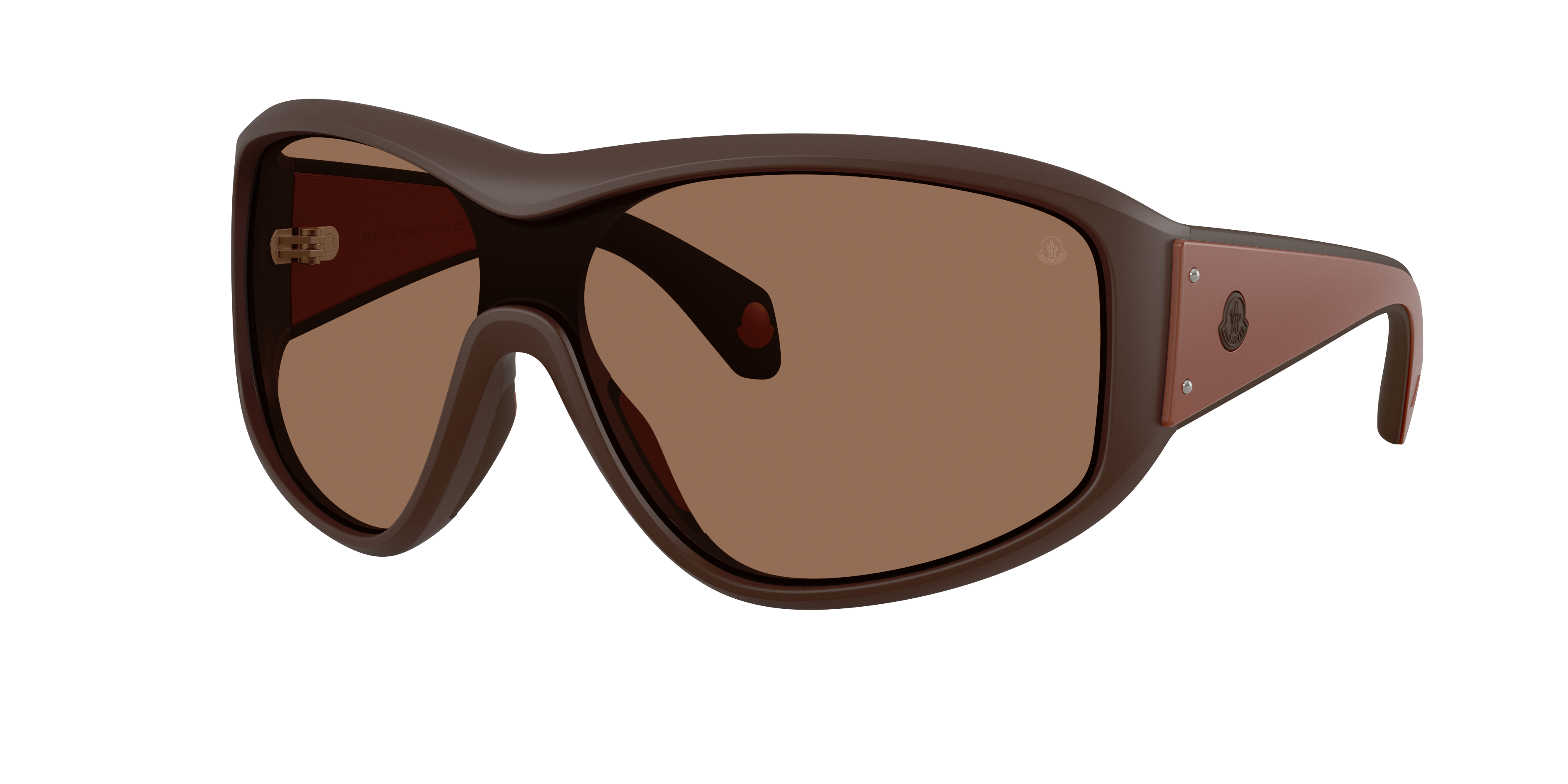 Moncler Unisex Sunglass ME8016U Thyra -  Frame color: Matte Coffee Bean, Lens color: Brown Solid