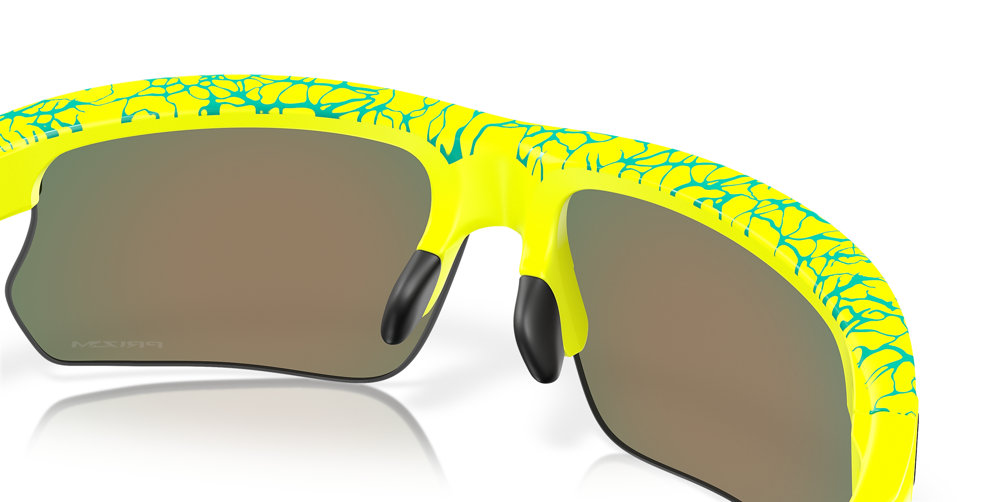 OAKLEY OO9400 BiSphaera Inner Spark Collection Matte Tennis Ball Yellow/Celeste Neuron - Unisex Sunglasses, Prizm Ruby Lens