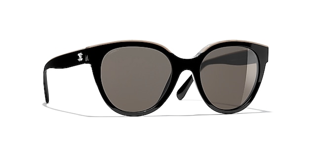 Chanel Butterfly Sunglasses CH5414 54 Brown & Black & Beige 