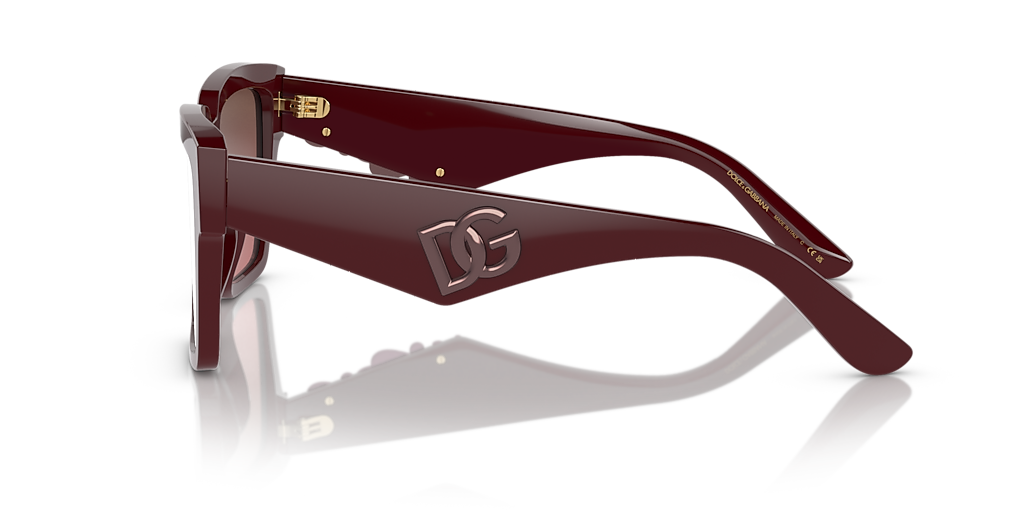 DOLCE&GABBANA DG4436 Bordeuax - Women Luxury Sunglasses, Pink Mirror Silver Gradient Lens