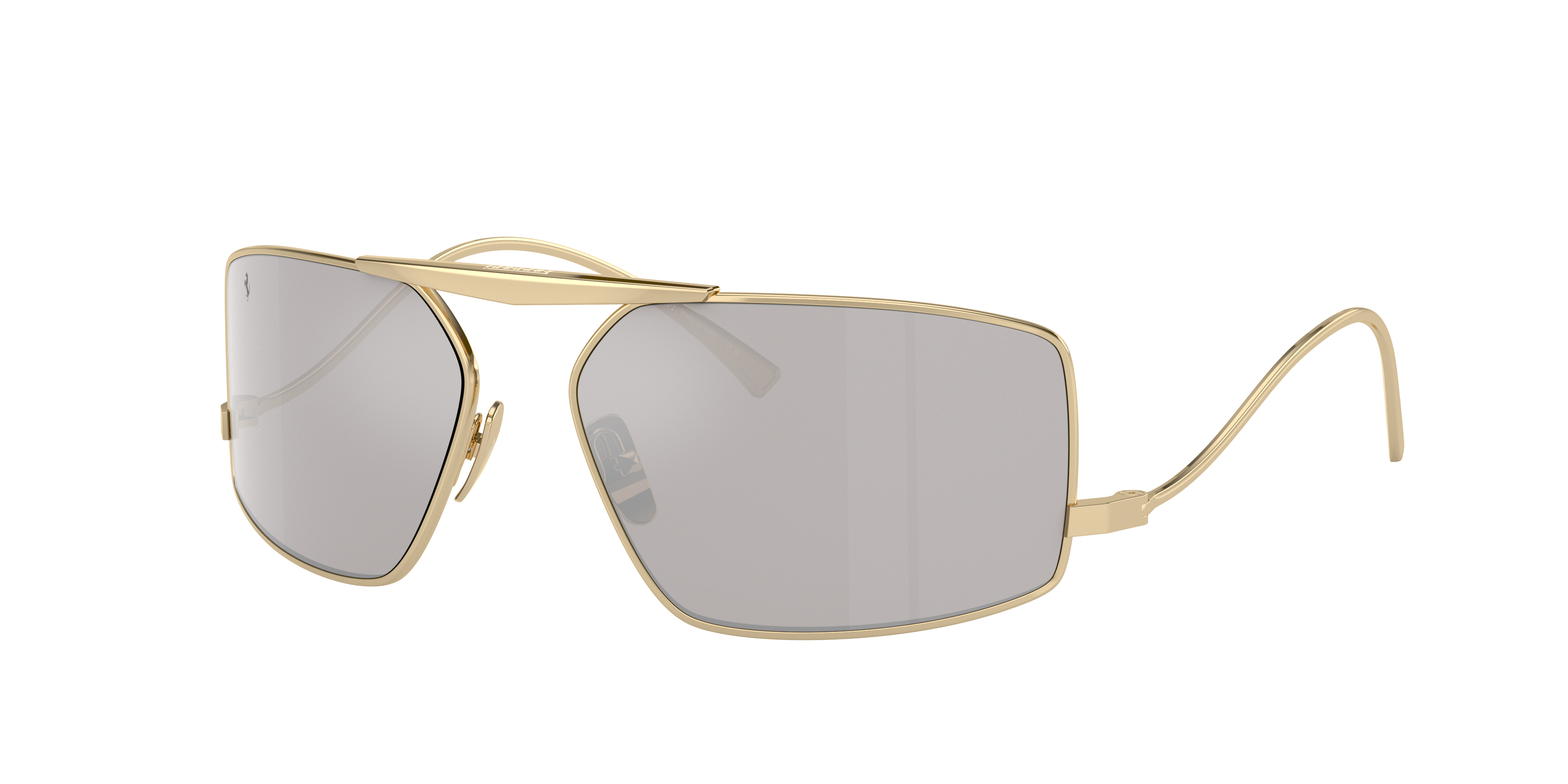 Ferrari Unisex Sunglass FH1008 -  Frame color: Pale Gold, Lens color: Mirror Gold