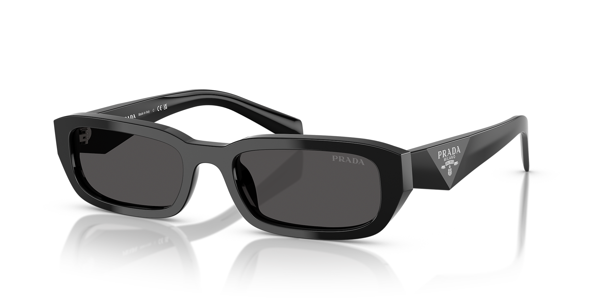 PRADA PR B06S Black - Women Luxury Sunglasses, Dark Grey Lens