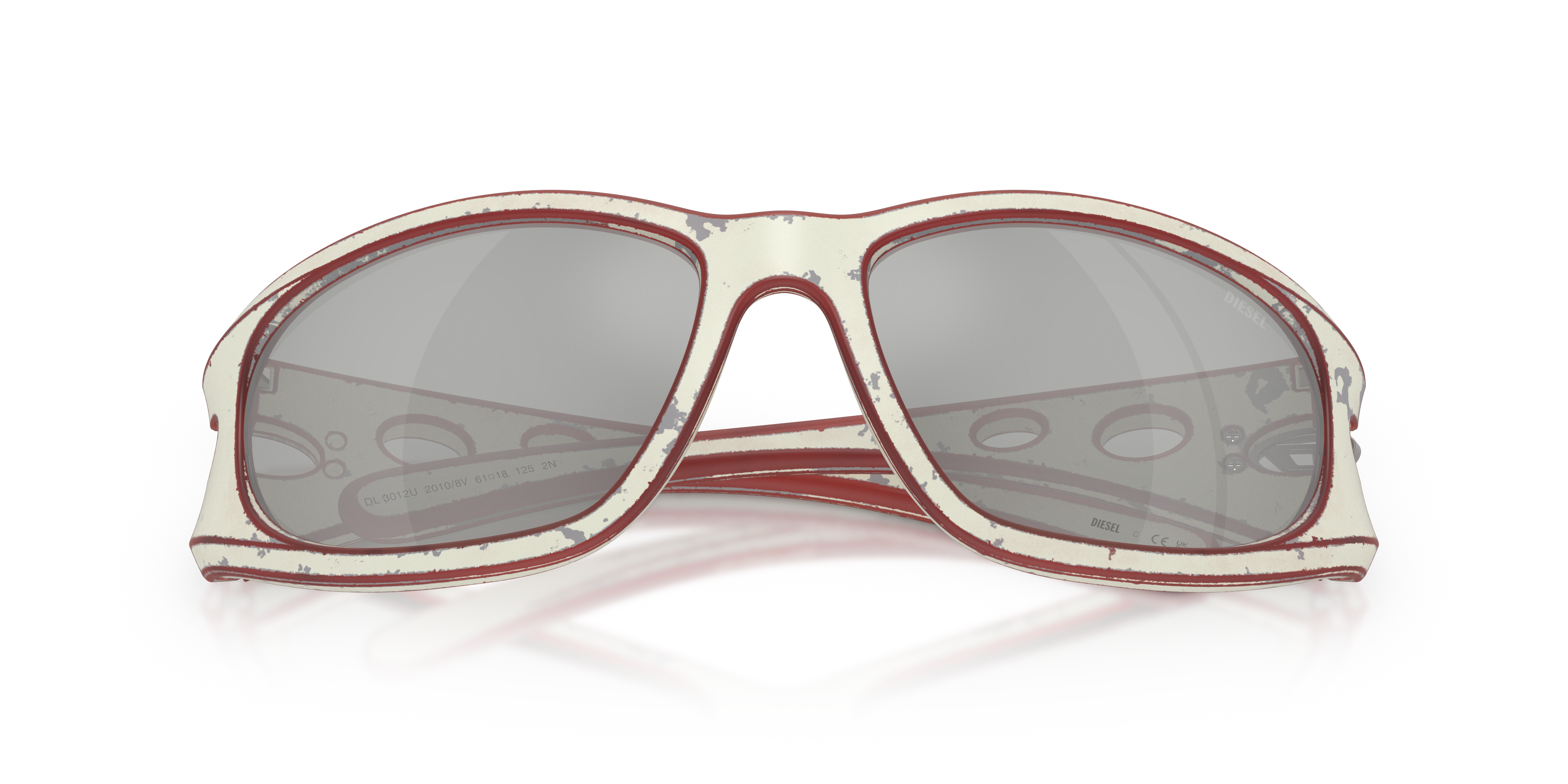 Diesel DL3012U L (61 - 18) with Silver lenses and White frame