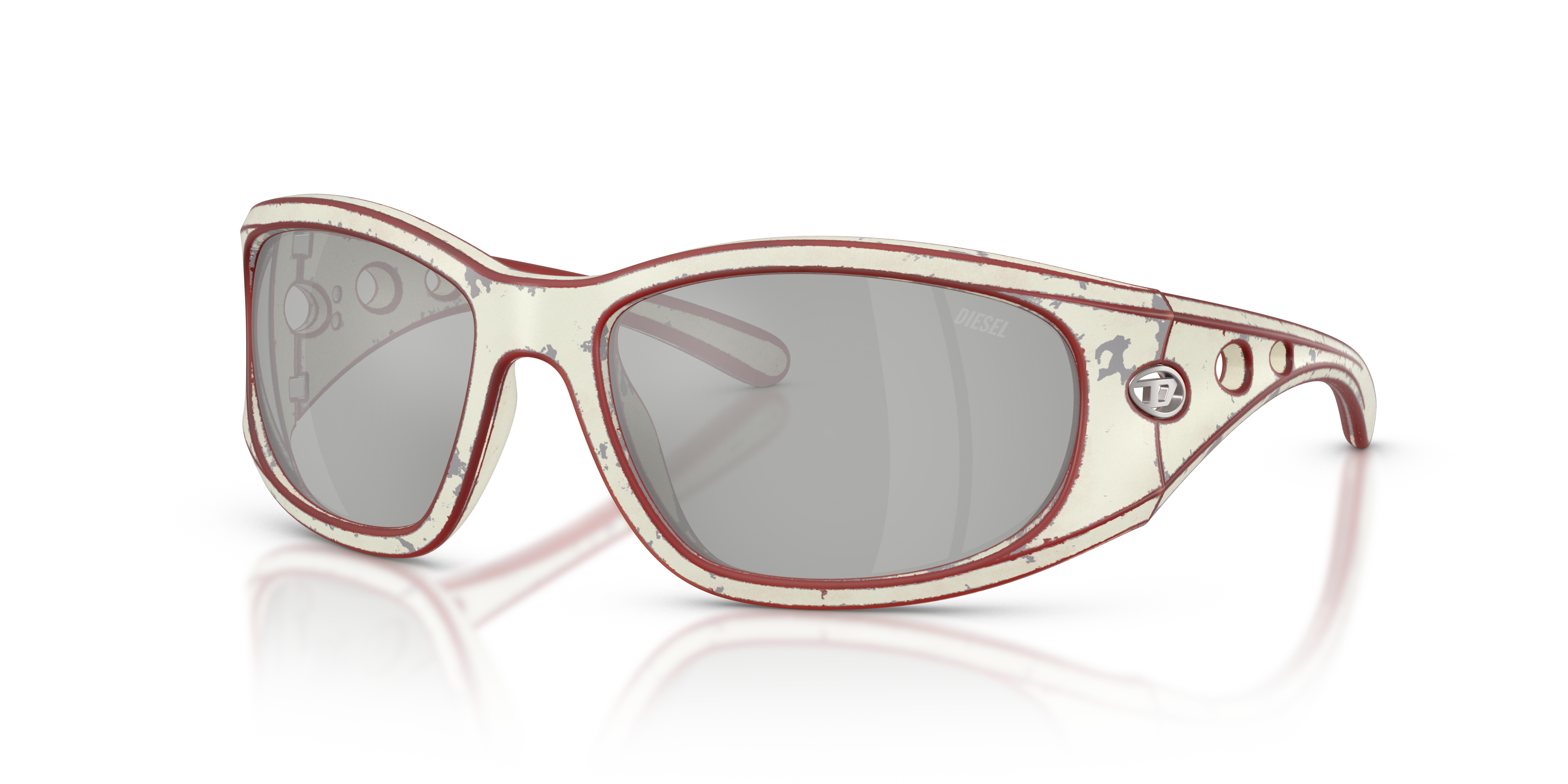 値下げあり diesel サングラス　DL3012U Diesel DL3012U L (61 - 18) with Silver lenses and White frame