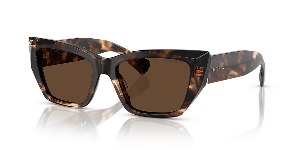 Tiffany & Co. Tiffany T Havana サングラス Asian Fit Tiffany & Co. Cat Eye Non-Polarized Sunglasses - Havana