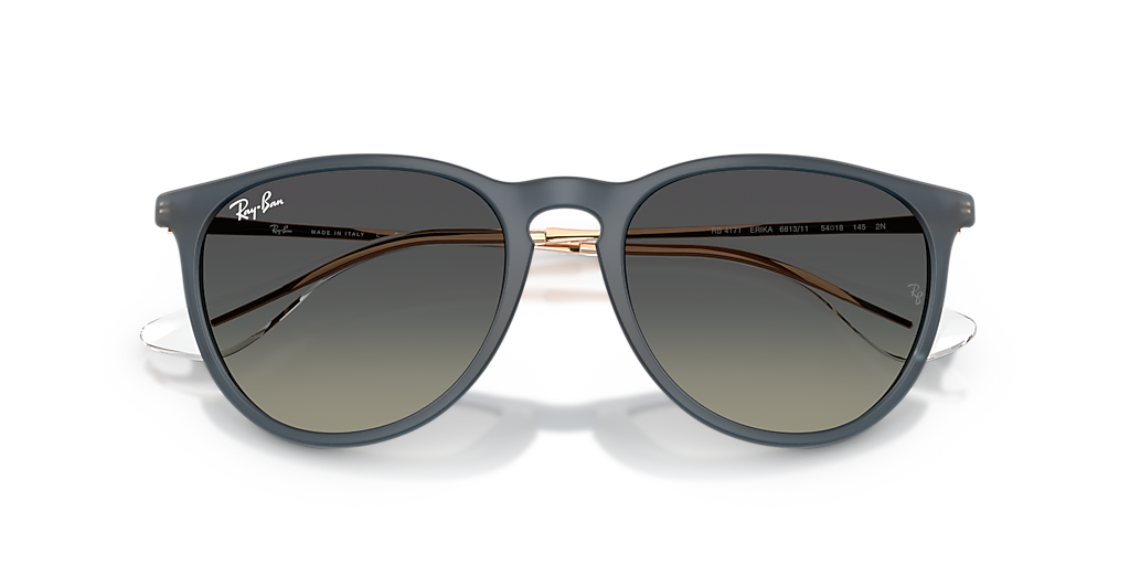 Ray-Ban Erika Classic M (54 - 18) with Grey lenses and Blue frame