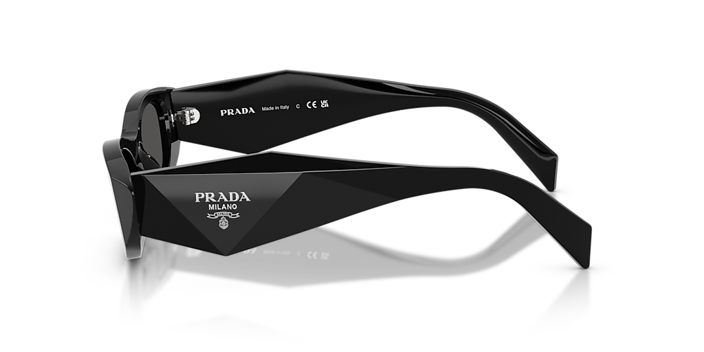 PRADA PR B16S Black - Women Luxury Sunglasses, Dark Grey Lens
