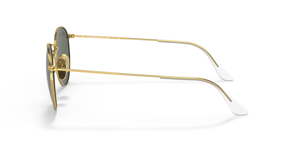 ★RECLOW★ STAINLESS GB97 SUNGLASS GOLD Ray-Ban RB3699 L (59 - 18) with Brown lenses and Gold frame