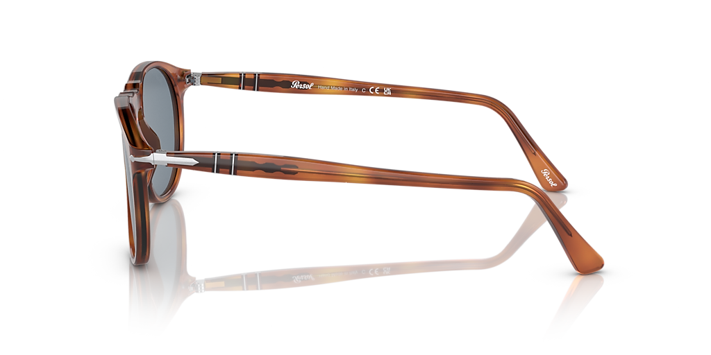 Persol PO9649S L (55 - 18) with Blue lenses and Brown frame