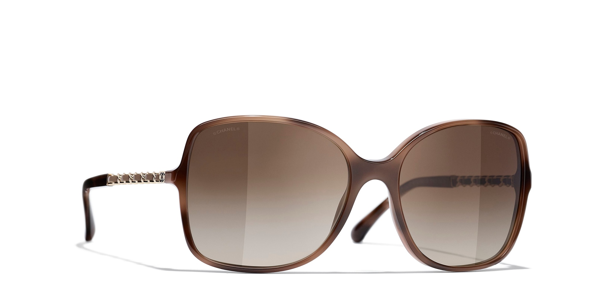 Chanel Square Sunglasses CH5210Q M (57 - 17) with Brown lenses and