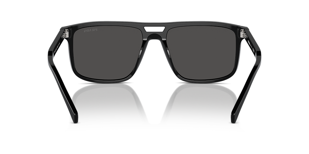 PRADA PR A22S Black - Men Luxury Sunglasses, Dark Grey Lens