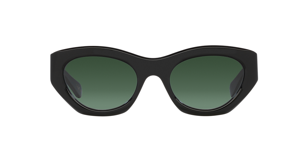 Chloé Black Cat-Eye Sunglasses with Green Lenses Chloé Eyewear Gayia rectangle-frame Sunglasses | Green  main image 2