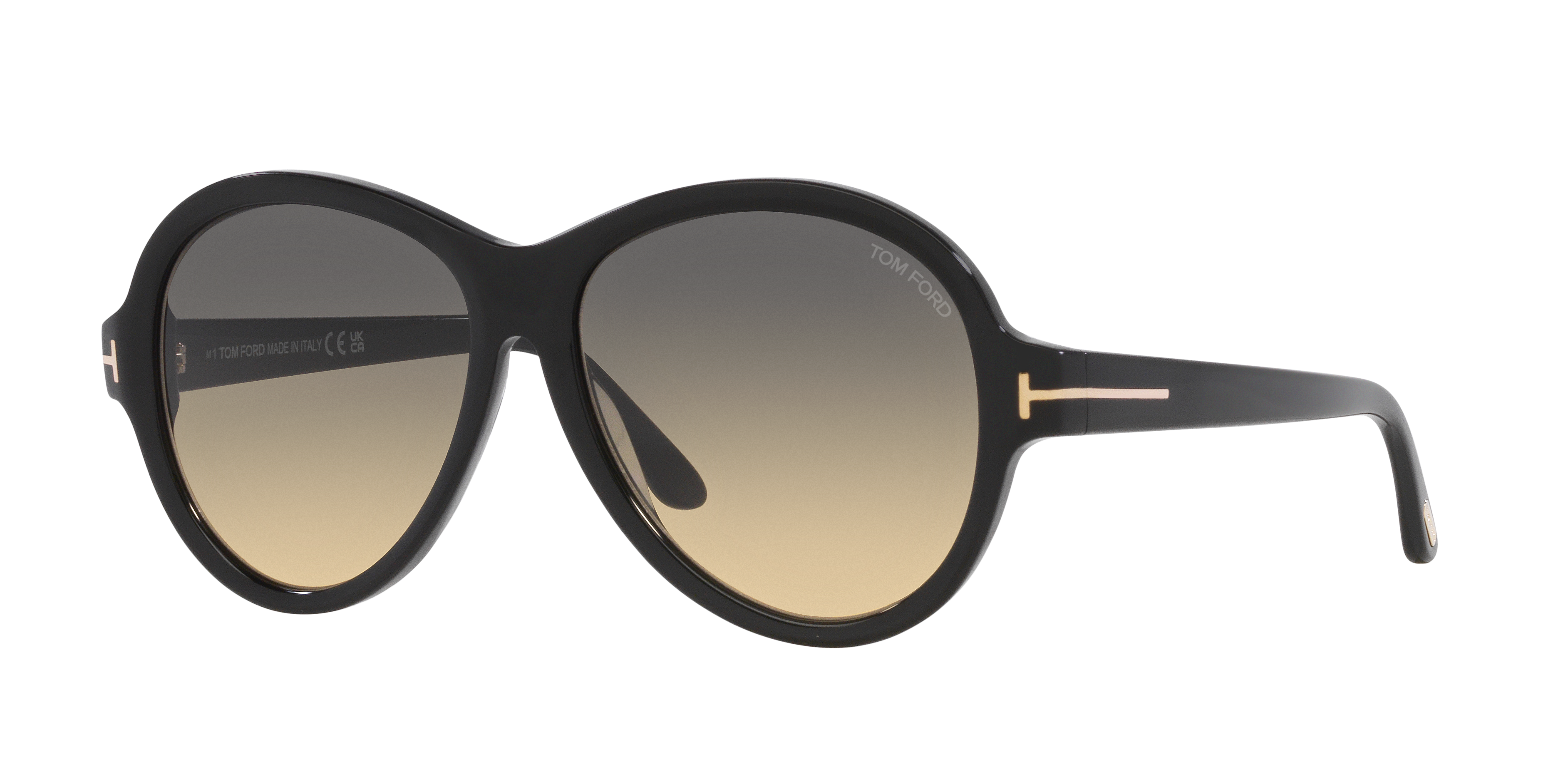 Tom Ford Camryn Round-frame Sunglasses In Black
