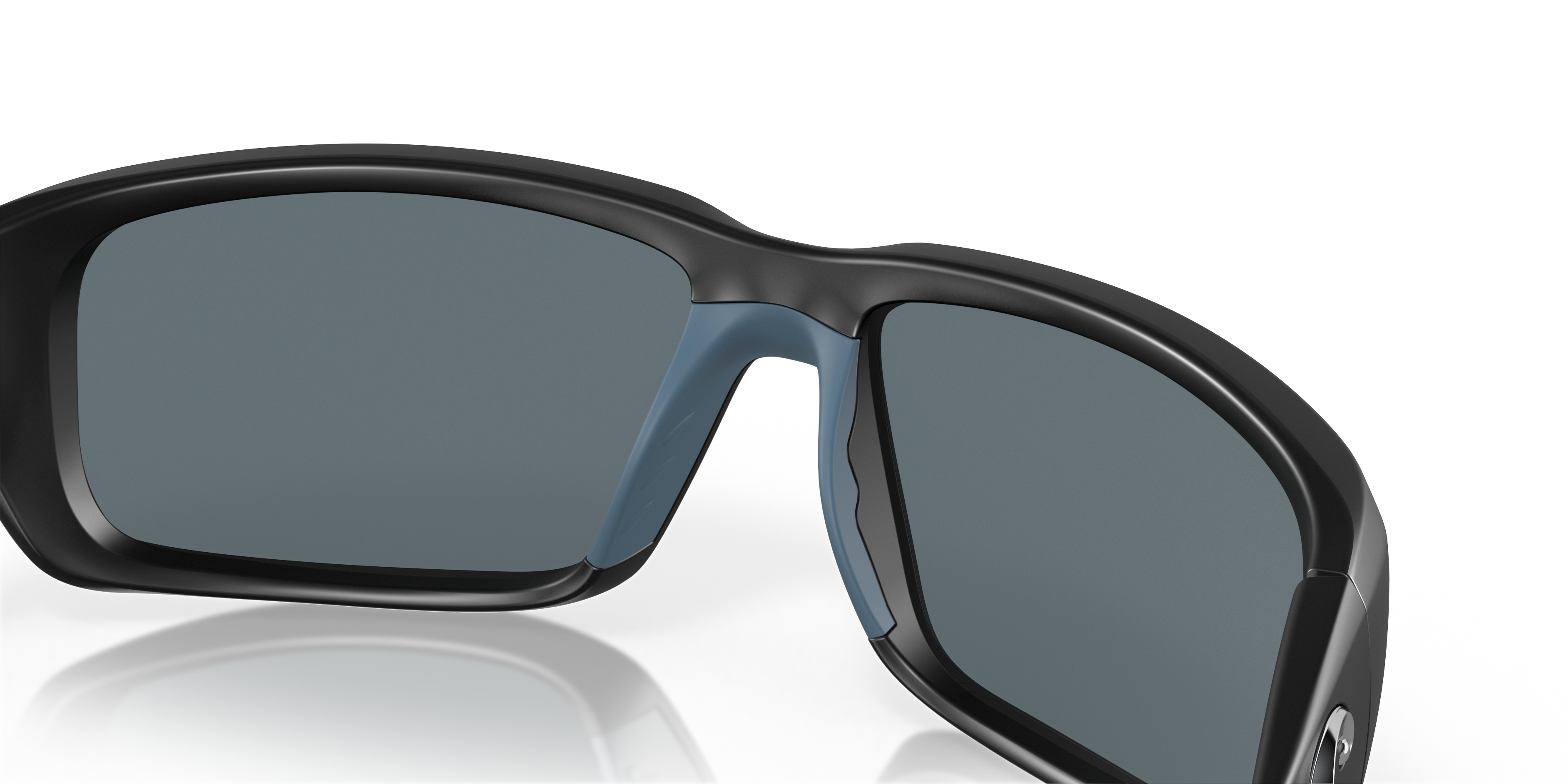 Costa Fantail 6S9006 長方形サングラス メンズ + バンドル デザイナー iWear アイウェアキット付き, 01 ブラックアウト / グレー 580p 偏光, 59 並行輸入品