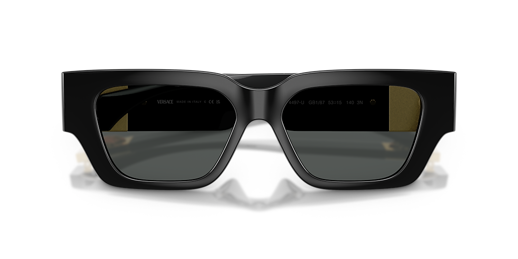 VERSACEサングラス VERSACE 2197 TRIBUTE SHIELD Brown Gold Mirror VE2197 Unisex Wrap