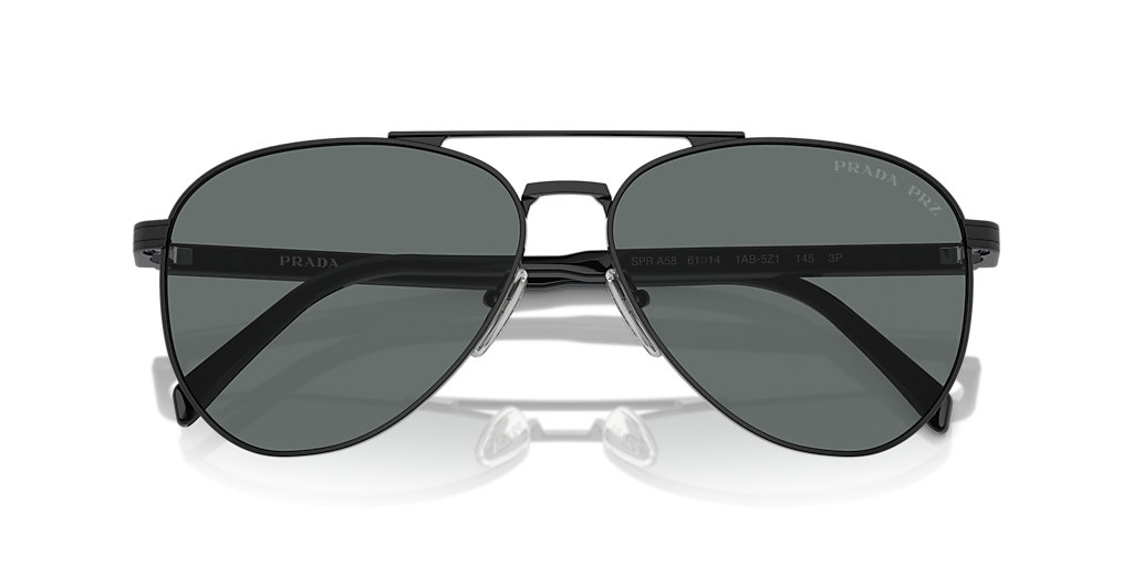 Prada PR A58S L (61 - 14) with Grey lenses and Black frame