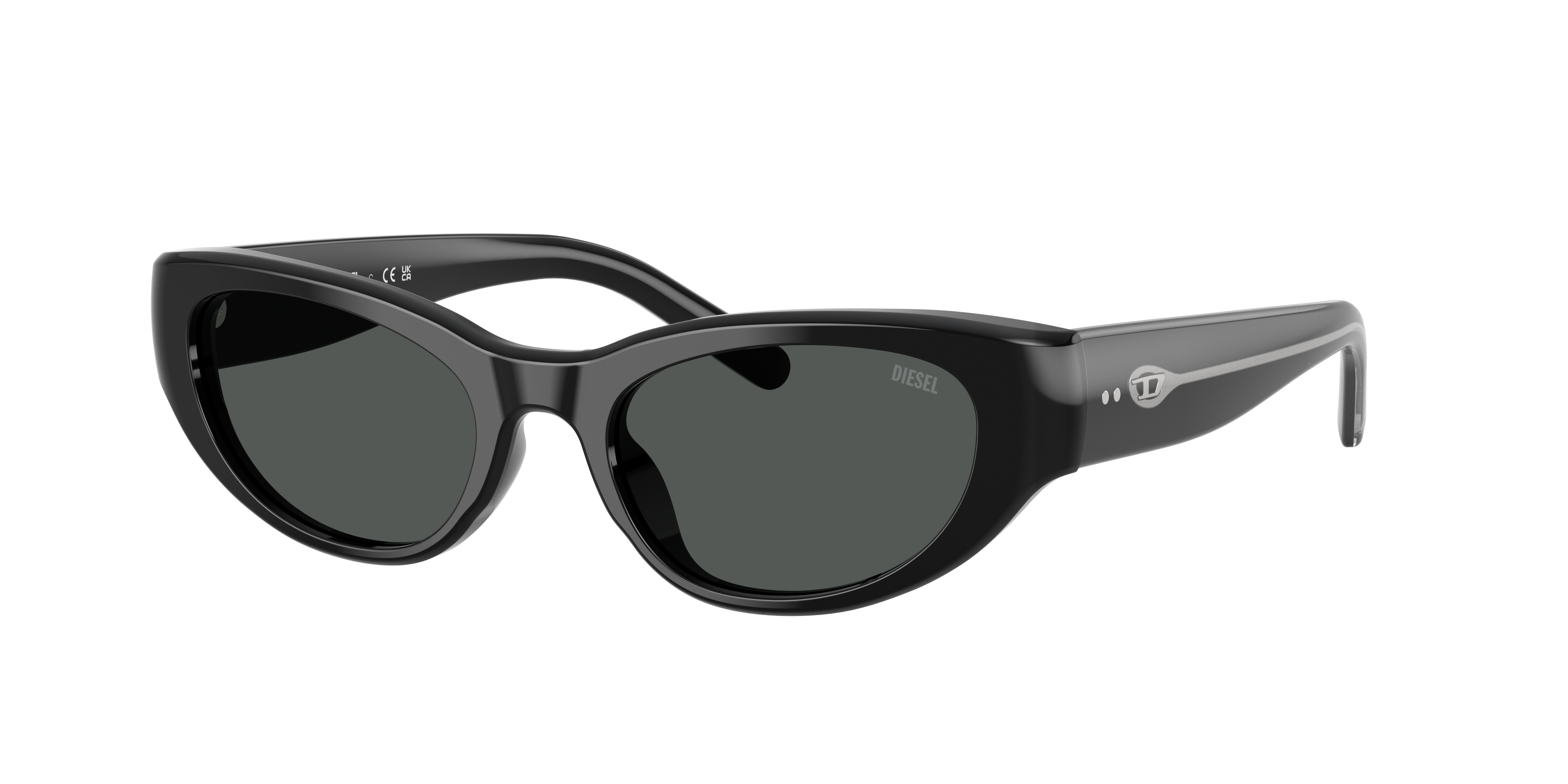 Diesel Unisex Sunglass DL2010U -  Frame color: Solid Black, Lens color: Solid Black