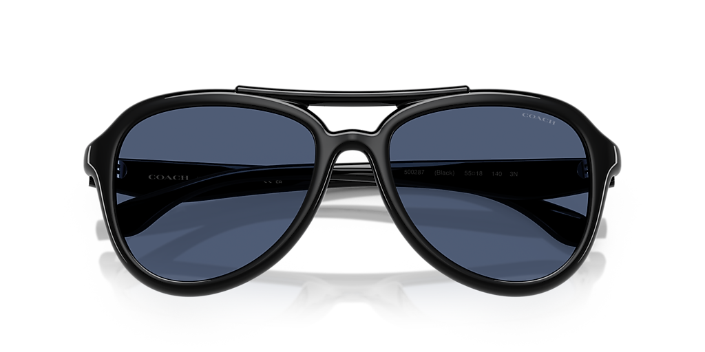 Coach HC8406U CW183 M (55 - 18) with Blue lenses and Black  display picture 2