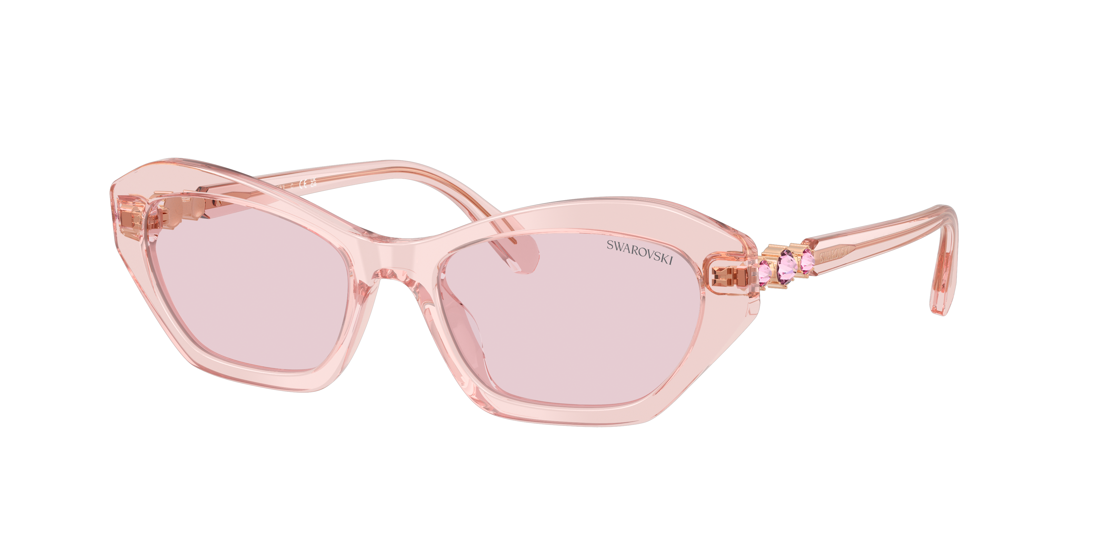 Swarovski Woman Sunglass SK6048 -  Frame color: Transparent Pink, Lens color: Pink Transition