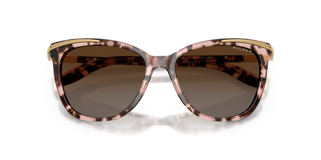 (US発)LAUREN RALPH LAUREN 花柄フリルトリムガウン Ralph RA5203 L (54 - 16) with Brown lenses and Pink frame