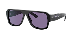 小物 PRADA l Half-Lim Sunglasse Prada Linea Rossa Polarized Dark Grey Mirror Silver
