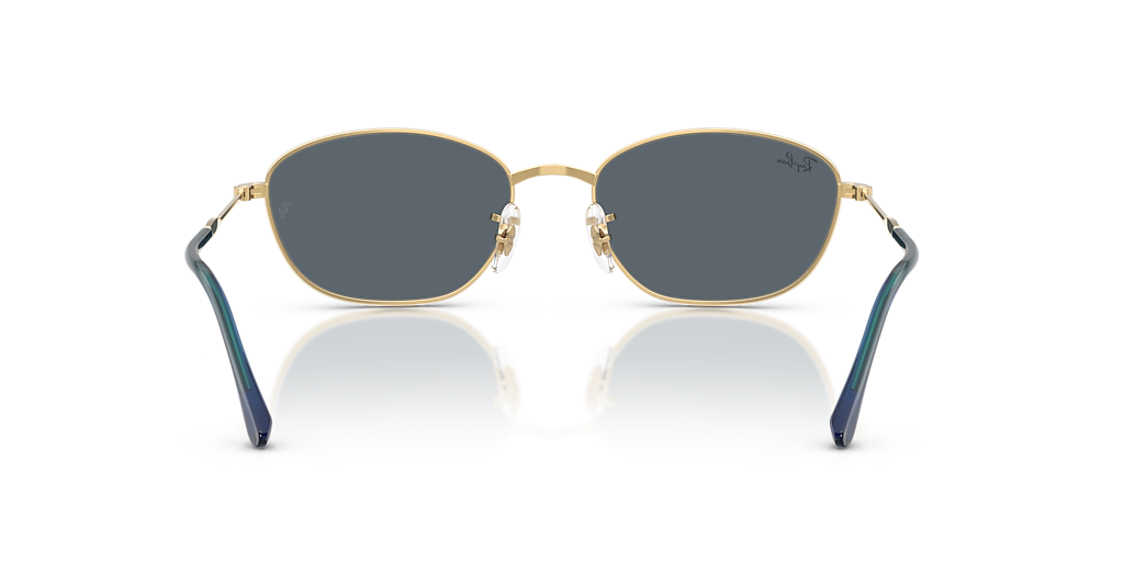 小物 BEAMS NEW. MAYA l Frame Sunglasses Ray-Ban RB3749 XXL (58 - 18) with Blue lenses and Gold frame