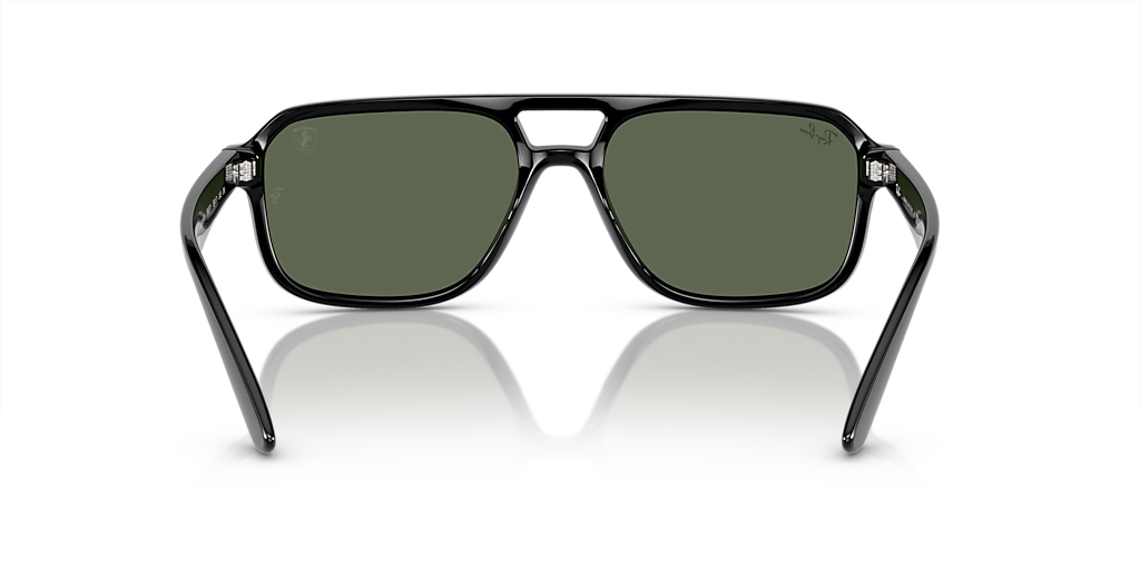 RAY-BAN RB4414M Scuderia Ferrari Collection Black - Unisex Sunglasses, Dark Green Lens