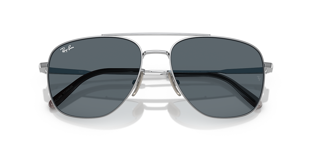 Ray-Ban RB8097 William Titanium XL (59 - 17) with Blue lenses and