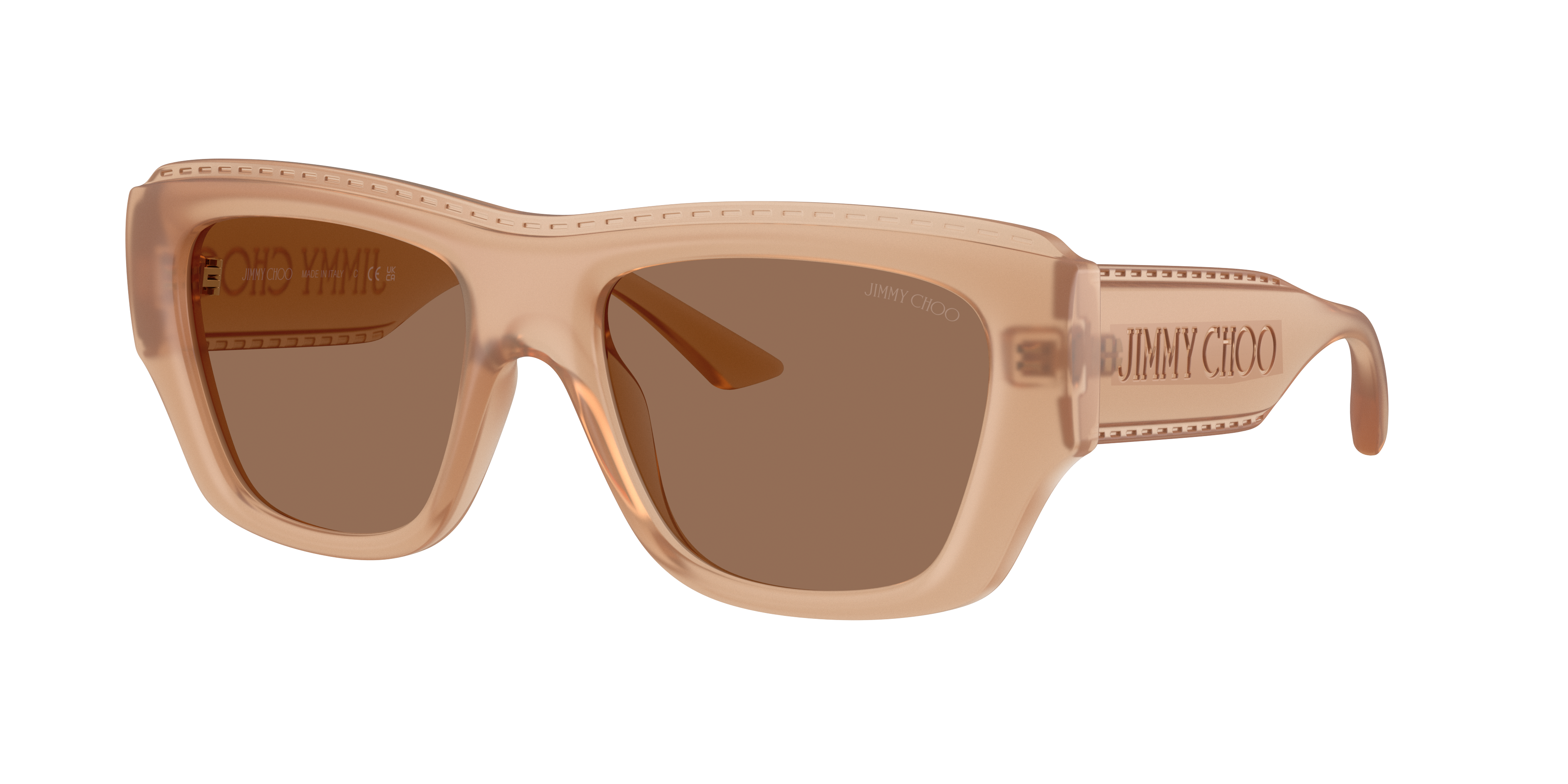 Jimmy Choo Woman Sunglass JC6003U -  Frame color: Transparent Tan, Lens color: Dark Brown