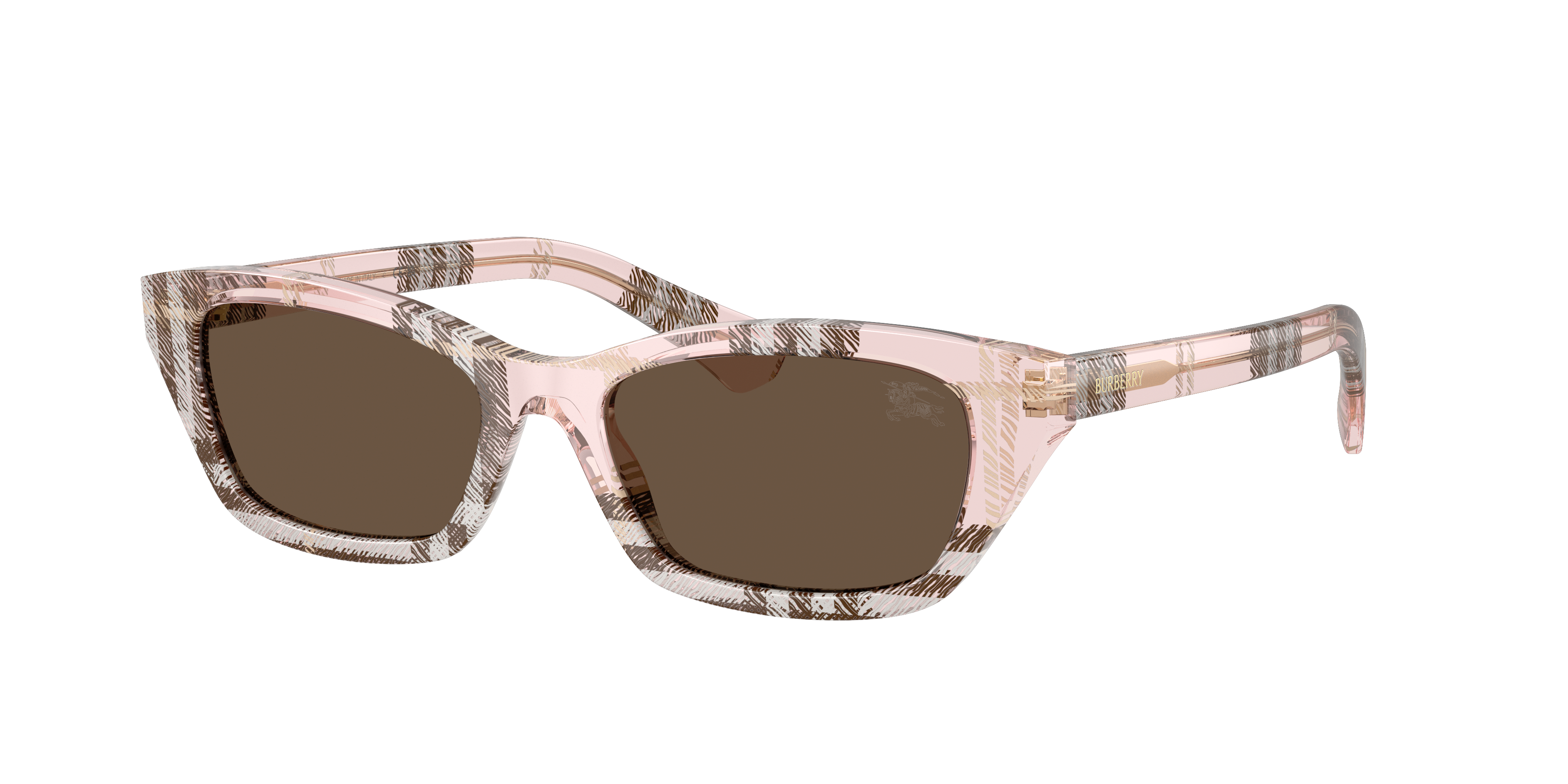 Burberry Woman Sunglass BE4488 -  Frame color: Check Pink, Lens color: Brown