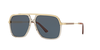 Gucci GG0022S L (57 - 18) with Brown lenses and Tortoise