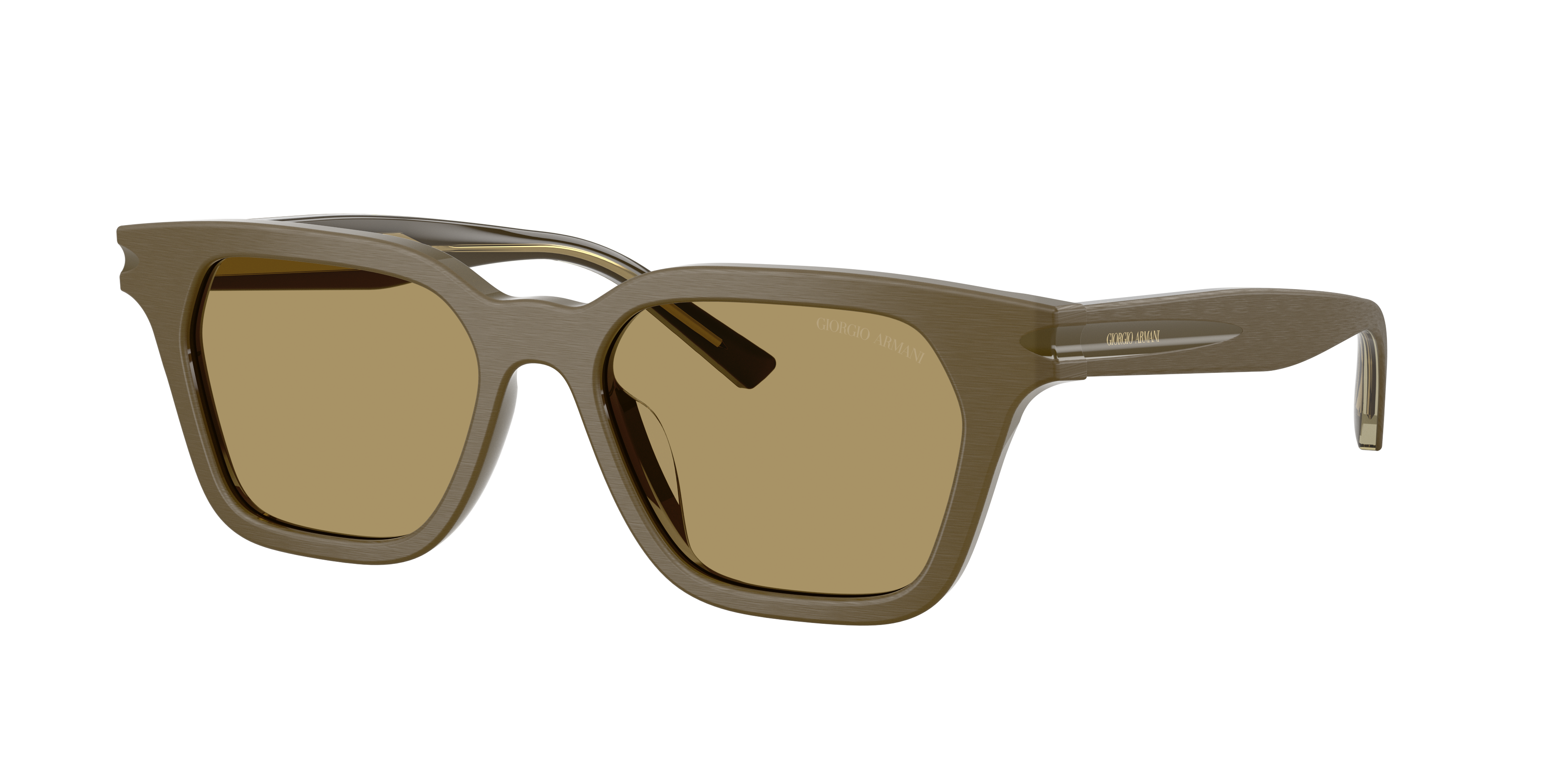 Giorgio Armani Unisex Sunglass AR8251U -  Frame color: Brushed Green, Lens color: Green Olive