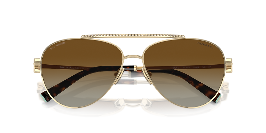 【Tiffany & Co】 ☆サングラス TF3101B☆ Tiffany & Co. TF3101B XL (59 - 14) with Brown lenses and