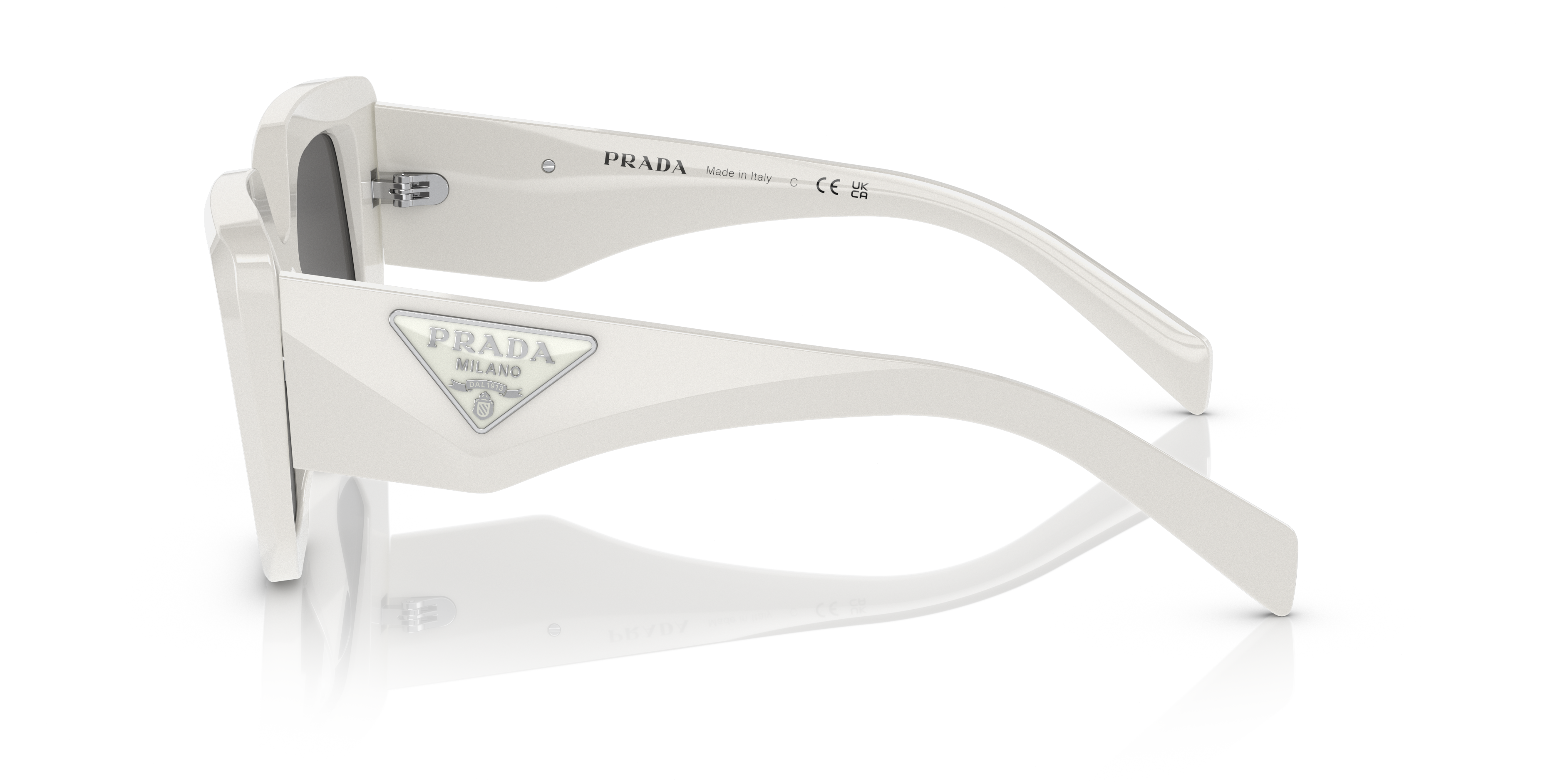 Prada PR 14ZS M (50 - 18) with Grey lenses and White frame