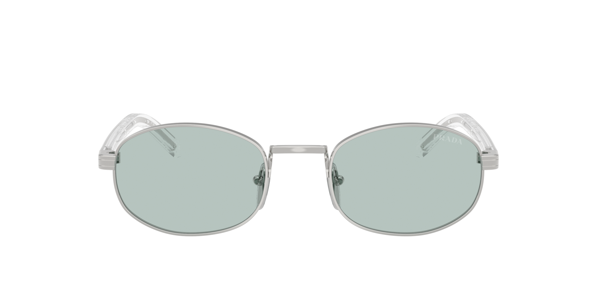 Prada PR B53S XXS (49 - 21) with Blue lenses and Silver 